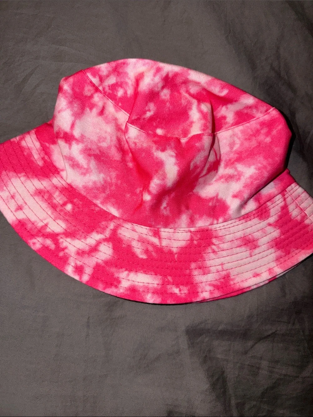 Kids Pink Tie-Dye Bucket Hat - Soft Sun Protection